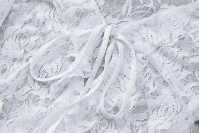 Sexy White Lace Mini Dress