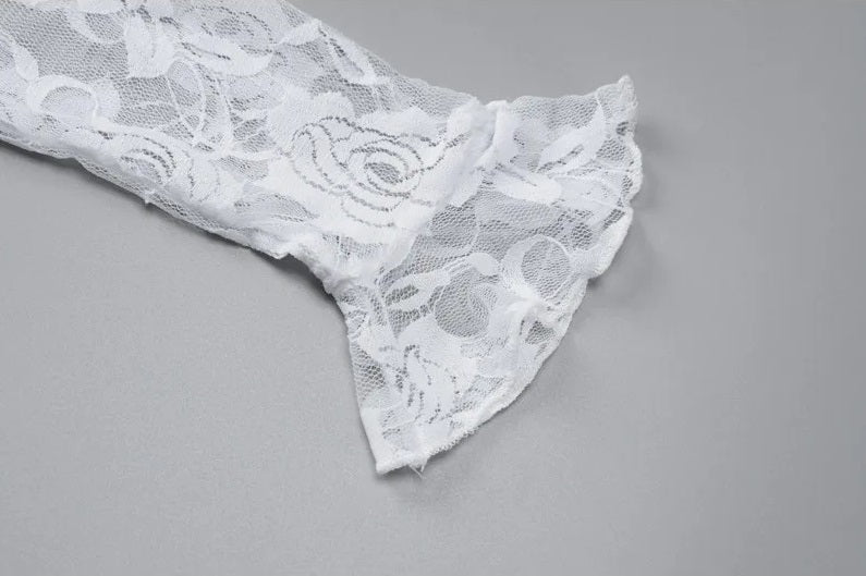 Sexy White Lace Mini Dress
