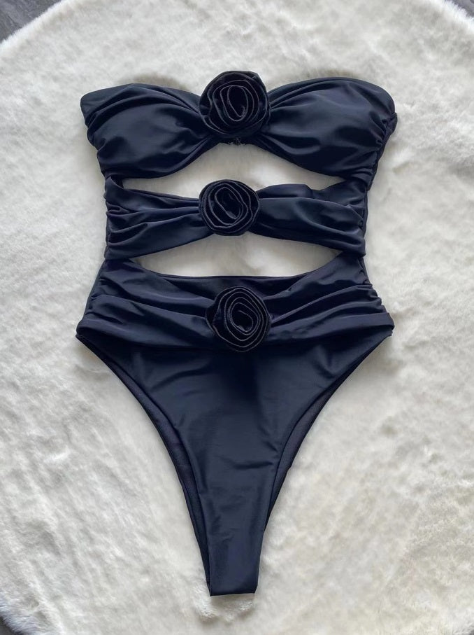 Elegant Bandeau One Piece Swimwear