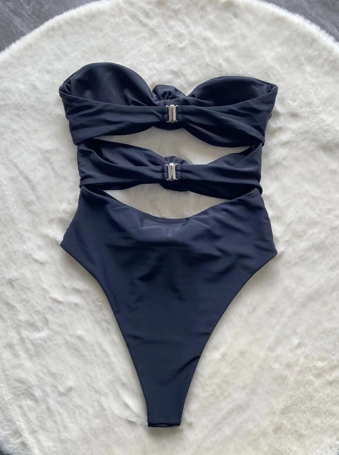 Elegant Bandeau One Piece Swimwear