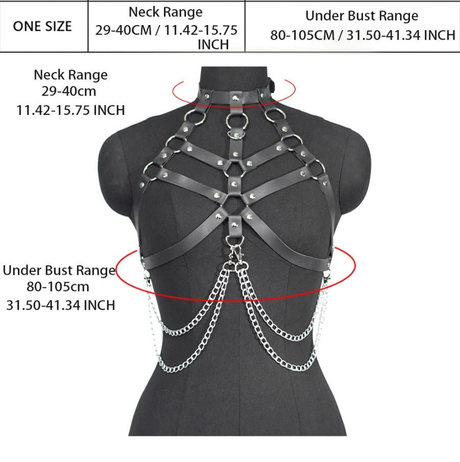 Chest Harness with Chains