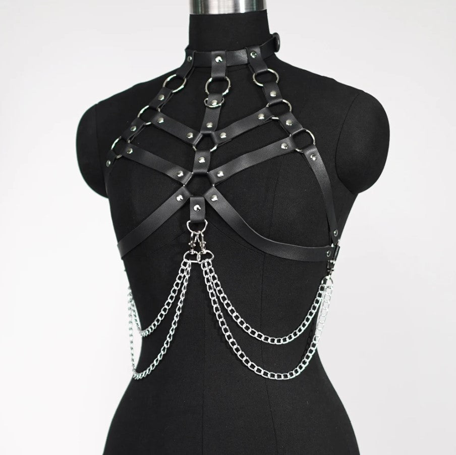 Chest Harness with Chains