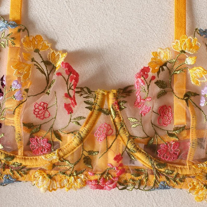 3 piece Floral Lace Lingerie
