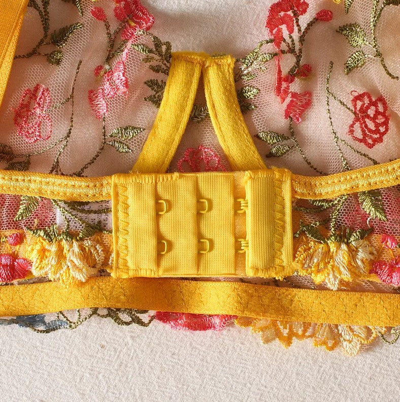 3 piece Floral Lace Lingerie