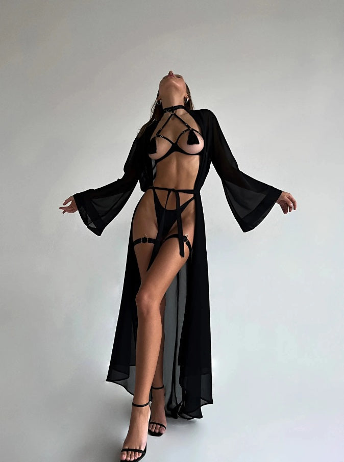 Sensual Lingerie Set with Tassels Bra