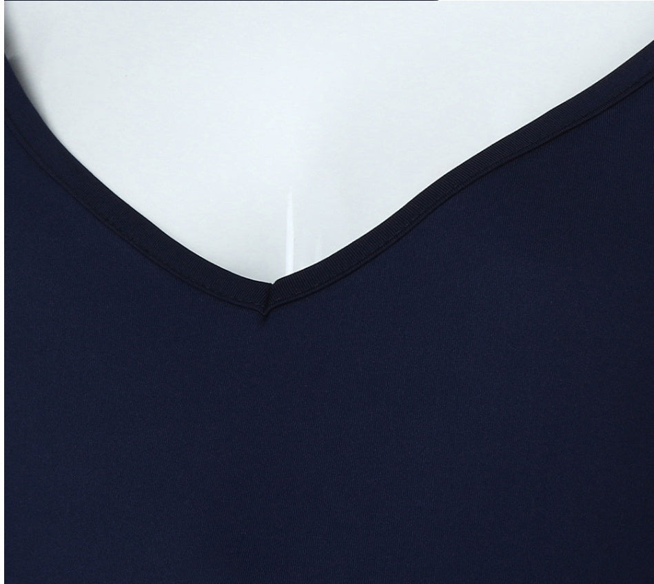 Off-Shoulder Navy Maternity Dress – Flutter Sleeve Pregnancy Style for Special Occasions & Casual Days