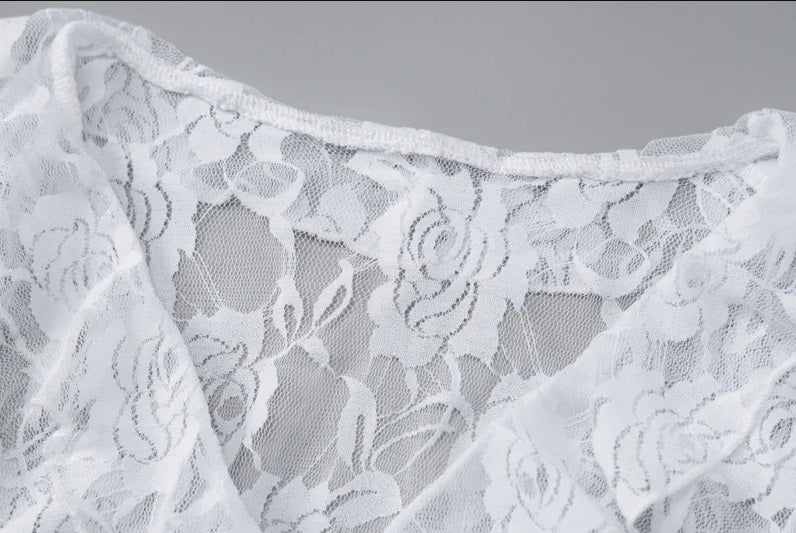 Sexy White Lace Mini Dress